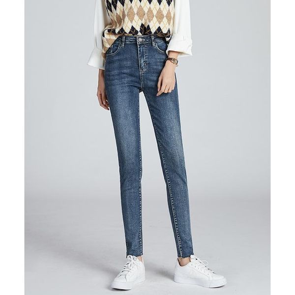 women's jeans women denim high elastic tapered leggings nine point style baggy woman, Blue
women's jeans women denim high elastic tapered leggings nine point style baggy woman, Blue