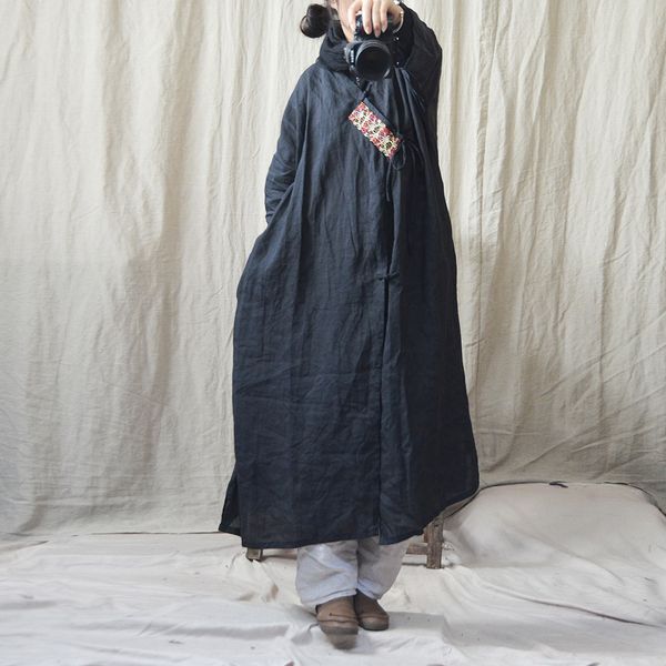 johnature autumn embroidery black linen trench for women v-neck long sleeve blet button vintage female trench coats 210521, Tan;black
johnature autumn embroidery black linen trench for women v-neck long sleeve blet button vintage female trench coats 210521, Tan;black