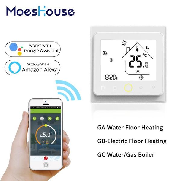 smart home control wifi thermostat temperature controller for water/electric floor heating water/gas boiler works with alexa google
smart home control wifi thermostat temperature controller for water/electric floor heating water/gas boiler works with alexa google