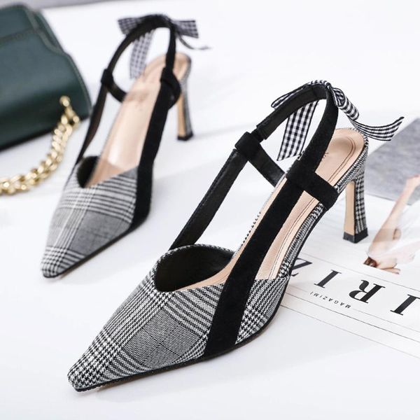 sandals elegant pointy toe thin high heels women shallow houndstooth back strap gladiator sandales bow slim stilettos lady shoes, Black
sandals elegant pointy toe thin high heels women shallow houndstooth back strap gladiator sandales bow slim stilettos lady shoes, Black