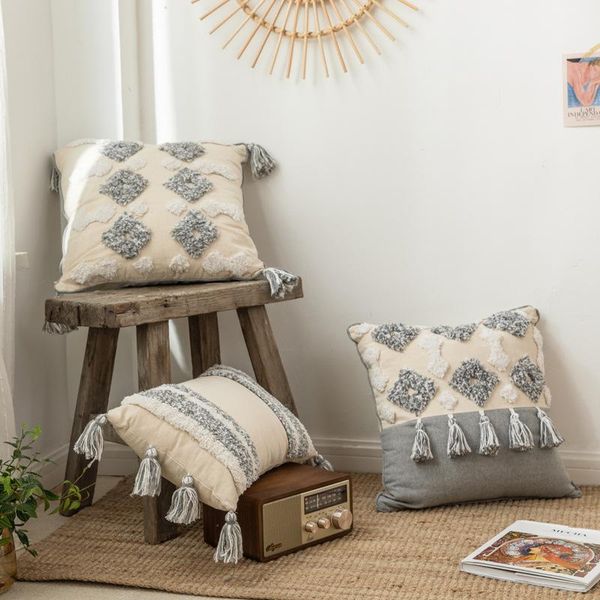 cotton cushion cover geometric tufted pillow case moroccan style handmade tassel home decoration sofa bed t458 cushion/decorative
cotton cushion cover geometric tufted pillow case moroccan style handmade tassel home decoration sofa bed t458 cushion/decorative