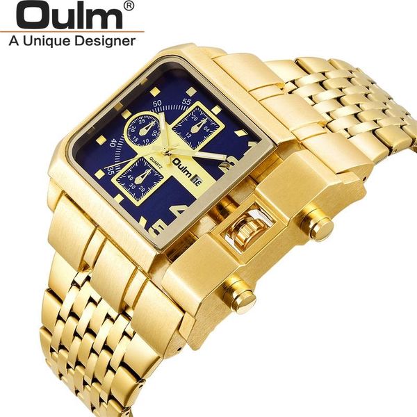 wristwatches oulm 3364b golden stainless steel male watch auto date quartz big dial men military watches relogio masculino, Slivery;brown
wristwatches oulm 3364b golden stainless steel male watch auto date quartz big dial men military watches relogio masculino, Slivery;brown