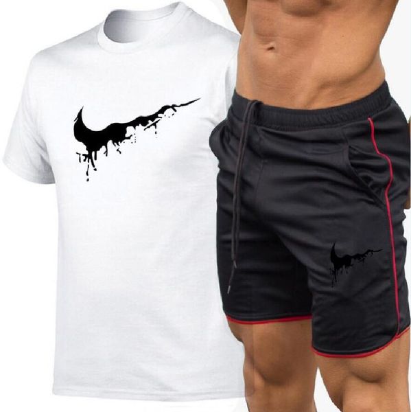 jogger jogging fitness clothing men running sets t-shirt+shorts tracksuits two-piece set clothes sports suit male sportswear s-2xl, Gray
jogger jogging fitness clothing men running sets t-shirt+shorts tracksuits two-piece set clothes sports suit male sportswear s-2xl, Gray