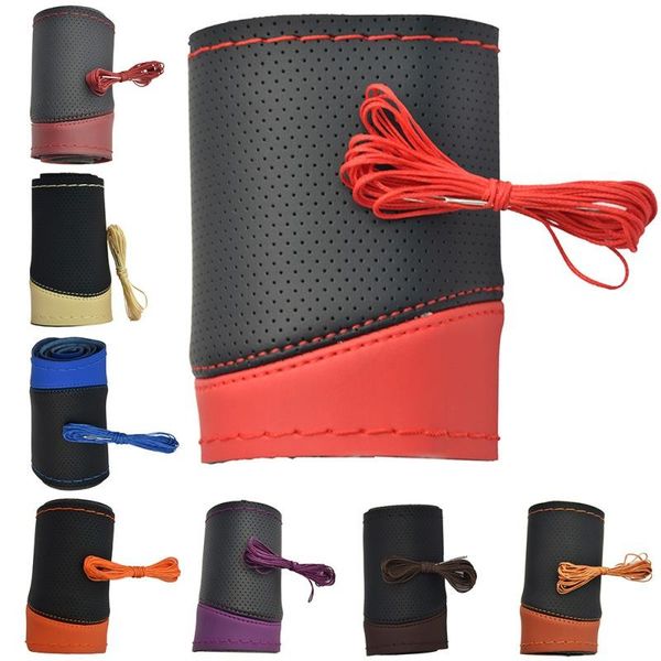 steering wheel covers 38cm universal hand sewn cover super fiber leather handle automobiles interior accessories
steering wheel covers 38cm universal hand sewn cover super fiber leather handle automobiles interior accessories