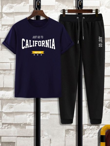 extended sizes men star & slogan graphic tee & grommet drawstring sweatpants s43j#, Gray
extended sizes men star & slogan graphic tee & grommet drawstring sweatpants s43j#, Gray