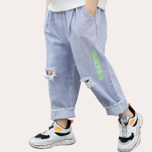 jeans for boy letter pattern ripped with hole kid's spring autumn children's clothing 6 8 10 12 14 year, Blue
jeans for boy letter pattern ripped with hole kid's spring autumn children's clothing 6 8 10 12 14 year, Blue
