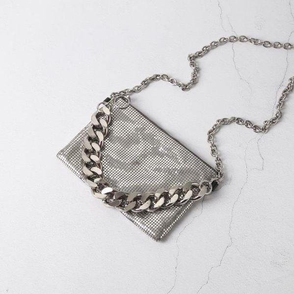 chest bag 2021 summer 2way crossbody portable metal sequins thick chain mesh one-shoulder envelope bags silver
chest bag 2021 summer 2way crossbody portable metal sequins thick chain mesh one-shoulder envelope bags silver