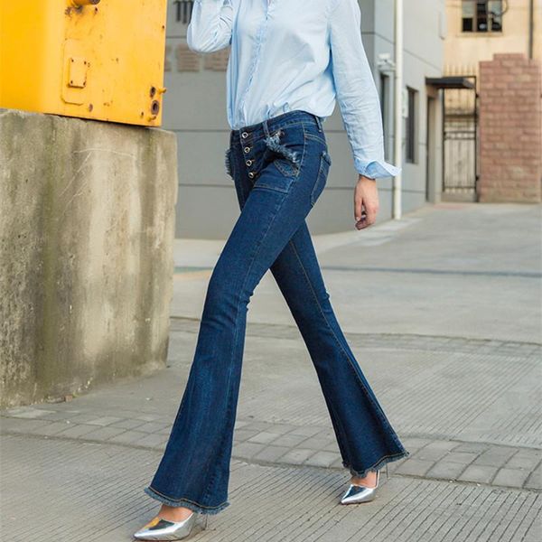 women's jeans 2021 fashion long pants for women flare trousers plus size 25-30 denim autumn tassels jean with buttons, Blue
women's jeans 2021 fashion long pants for women flare trousers plus size 25-30 denim autumn tassels jean with buttons, Blue
