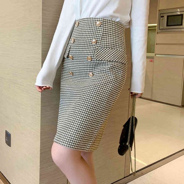men's pants woolen double breasted skirt vintage female winter plaid high waist sheath, Black
men's pants woolen double breasted skirt vintage female winter plaid high waist sheath, Black