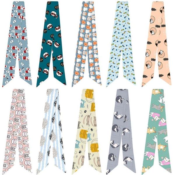 scarves 2021 cute animal pattern printing variety bag handle tie wrap silk scarf small hair ribbons, Blue;gray
scarves 2021 cute animal pattern printing variety bag handle tie wrap silk scarf small hair ribbons, Blue;gray