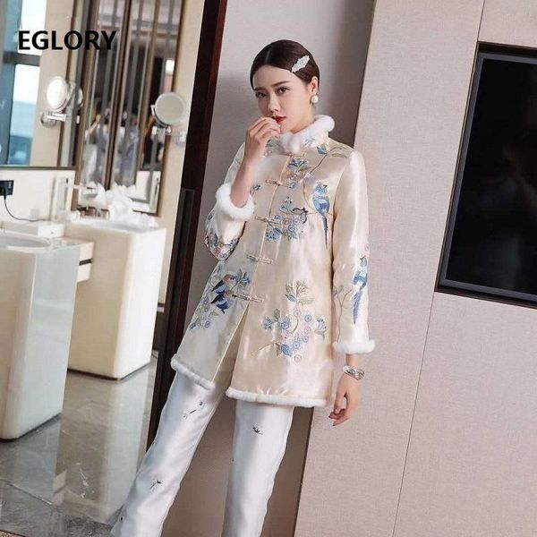 brand parka jacket 2021 autumn winter outerwear women floral birds embroidery hair patchwork coats women's jackets, Black;brown
brand parka jacket 2021 autumn winter outerwear women floral birds embroidery hair patchwork coats women's jackets, Black;brown