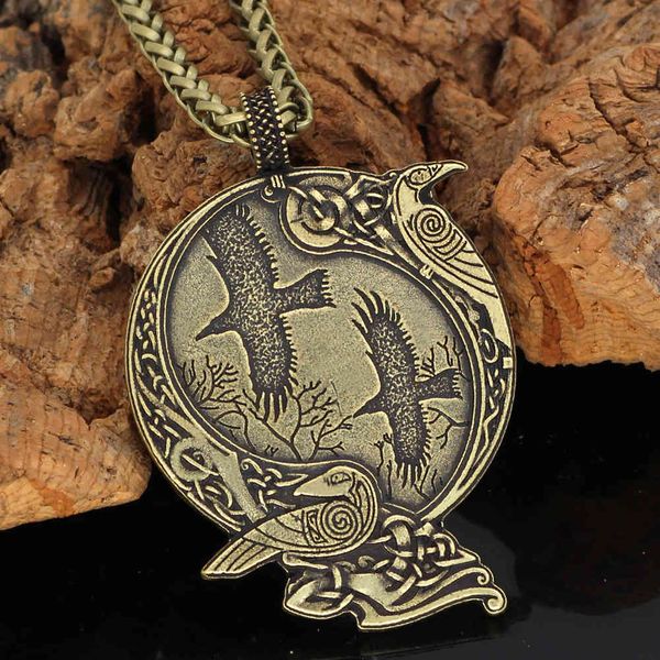 new viking sweater chain accessories odin mount celtic crow pendant men's necklace, Silver
new viking sweater chain accessories odin mount celtic crow pendant men's necklace, Silver
