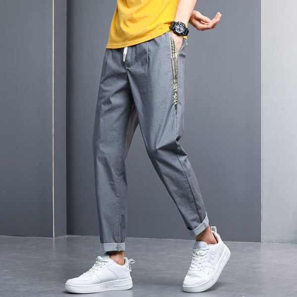 jeans men's spring summer 2021 korean trend slim leggings youth men's casual, Blue