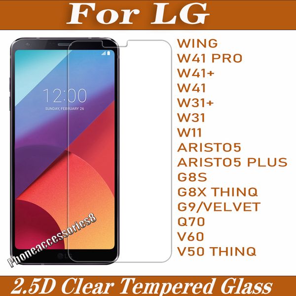2.5d clear tempered glass phone screen protector for lg wing w41 pro w31 w11 aristo 5 plus g8s g8x g9 velvet q70 v60 v50 50pcs each pack acc
2.5d clear tempered glass phone screen protector for lg wing w41 pro w31 w11 aristo 5 plus g8s g8x g9 velvet q70 v60 v50 50pcs each pack acc