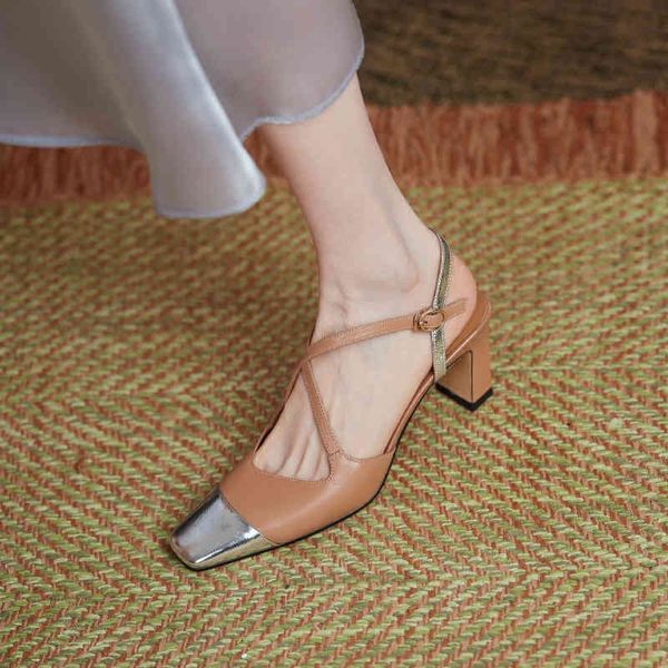 sandals of ladies leather sandals shoes 22-24.5cm upper heel thick colour-blocking cross straps 062g, Black
sandals of ladies leather sandals shoes 22-24.5cm upper heel thick colour-blocking cross straps 062g, Black