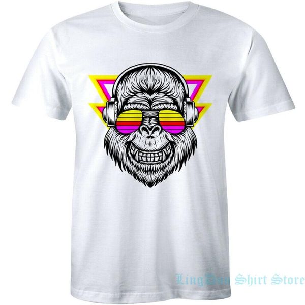 men's t-shirts cool smiling chimpanzee wearing sunglasses headphone mens t-shirt music lover men women t shirt 100% cotton tees, White;black
men's t-shirts cool smiling chimpanzee wearing sunglasses headphone mens t-shirt music lover men women t shirt 100% cotton tees, White;black