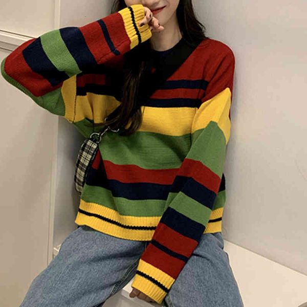 women's sweaters winter stripe lets knit pullovers sweaters for casual classy minimalist women loose vintage ladies new 0168, White;black
women's sweaters winter stripe lets knit pullovers sweaters for casual classy minimalist women loose vintage ladies new 0168, White;black