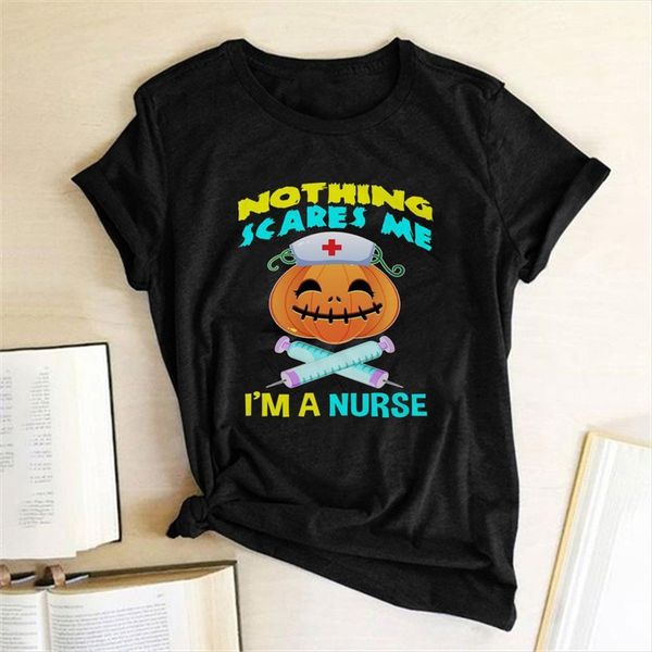 nothing scares me pumpkin nurse women print halloween summer graphic tees harajuku for fashion ladies, White
nothing scares me pumpkin nurse women print halloween summer graphic tees harajuku for fashion ladies, White