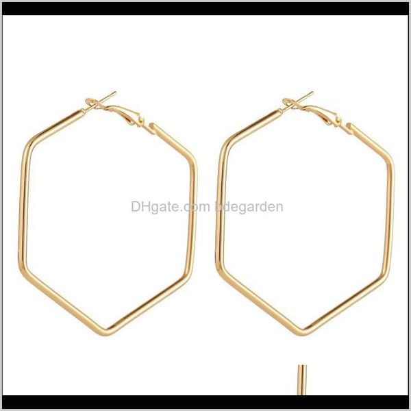 & hie drop delivery 2021 fashion hollow hexagon dangle earring for women girl big geometric hoop earrings party jewelry ear accessories kii7, Golden;silver
& hie drop delivery 2021 fashion hollow hexagon dangle earring for women girl big geometric hoop earrings party jewelry ear accessories kii7, Golden;silver