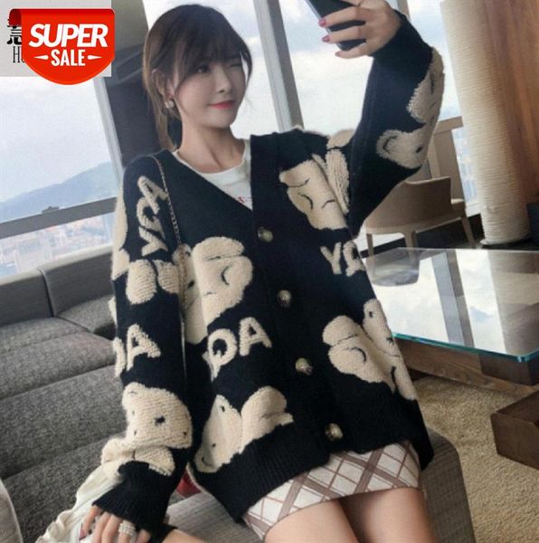lazy style korean version of the net red knitted cardigan western thick sweater loose women's jacket #0n6o, Black;gray
lazy style korean version of the net red knitted cardigan western thick sweater loose women's jacket #0n6o, Black;gray