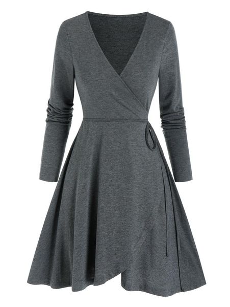 casual dresses wipalo plus size dress long sleeve heathered mini wrap v-neck autumn party female robe vestidos 3xl, Black;gray
casual dresses wipalo plus size dress long sleeve heathered mini wrap v-neck autumn party female robe vestidos 3xl, Black;gray
