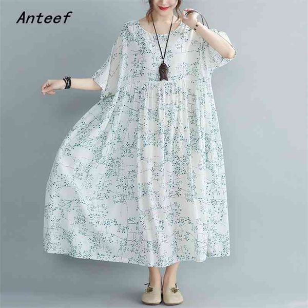 short sleeve plus size white cotton vintage floral dresses for women casual loose long woman summer dress elegant clothes 210517, Black;gray
short sleeve plus size white cotton vintage floral dresses for women casual loose long woman summer dress elegant clothes 210517, Black;gray