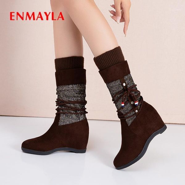 boots enmayla strap patchwork flat mid-calf slip-on nubuck wool sock flock round toe winter shoes woman short plush1, Black
boots enmayla strap patchwork flat mid-calf slip-on nubuck wool sock flock round toe winter shoes woman short plush1, Black