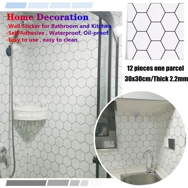 wall stickers 12pcs bathroom sticker nordic style waterproof self-adhesive pvc wallpaper hexagonal pattern oil-proof kitchen diy
wall stickers 12pcs bathroom sticker nordic style waterproof self-adhesive pvc wallpaper hexagonal pattern oil-proof kitchen diy