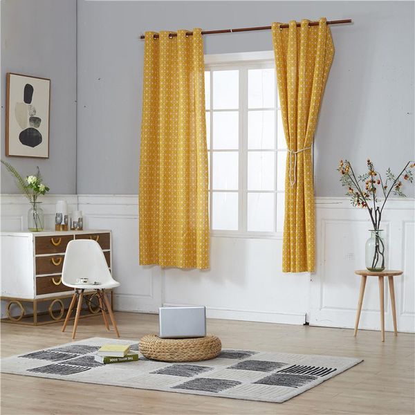 nordic finished cotton and linen fabric curtain printing yellow checkerboard lattice semi-shading small & drapes
nordic finished cotton and linen fabric curtain printing yellow checkerboard lattice semi-shading small & drapes