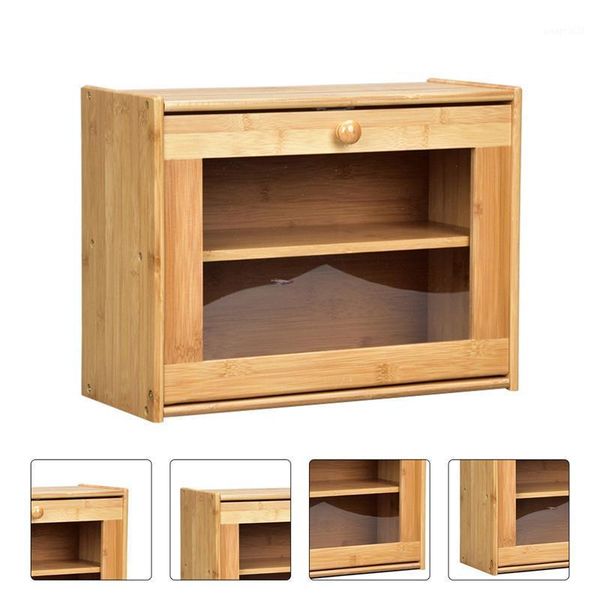 storage bottles & jars 1pc bamboo bread box double layer bin home kitchen container
storage bottles & jars 1pc bamboo bread box double layer bin home kitchen container