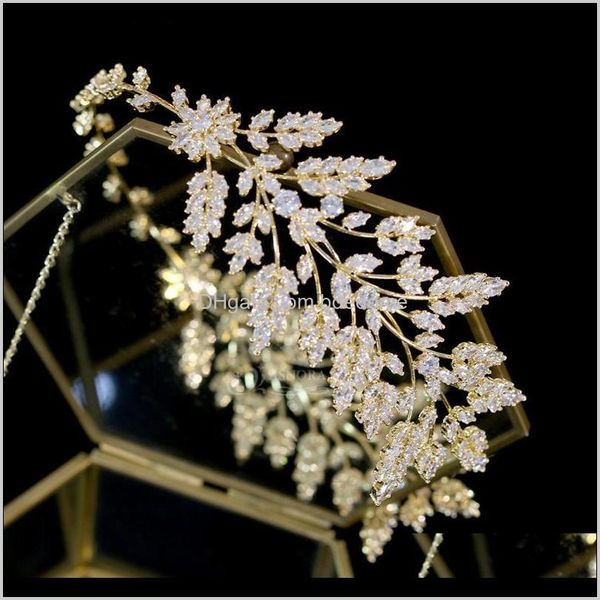 other jewelry drop delivery 2021 asnora fashion bride tiara aessories wedding headdress golden leaves hair band zirconia crown kct4i, Golden;white
other jewelry drop delivery 2021 asnora fashion bride tiara aessories wedding headdress golden leaves hair band zirconia crown kct4i, Golden;white