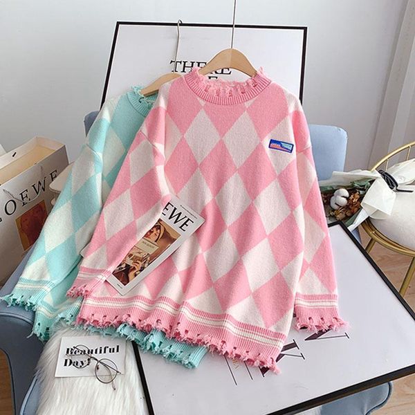 women's sweaters ebaihui o neck plaid sweater women korean style loose warm knitted pullover 2021 winter outwear boyfriend female jumpe, White;black
women's sweaters ebaihui o neck plaid sweater women korean style loose warm knitted pullover 2021 winter outwear boyfriend female jumpe, White;black