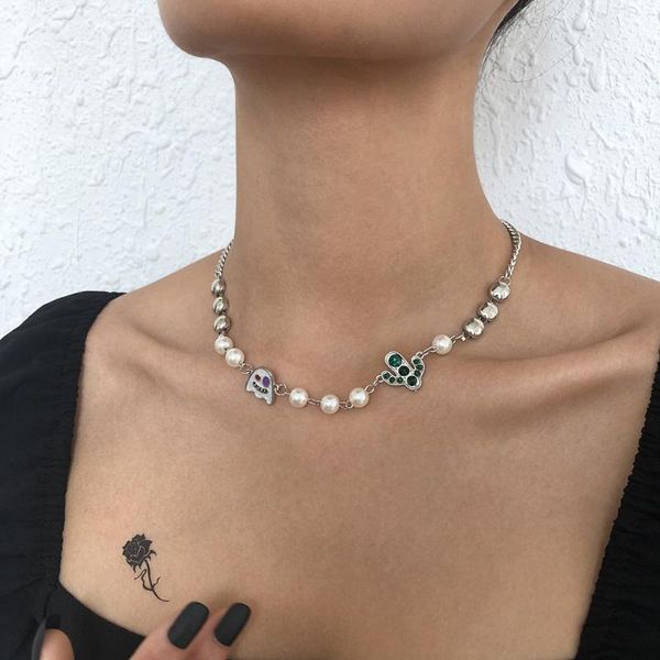 chokers 2021 halloween jewelry choker beads necklaces aesthetic ghost cactus statement for women luxury party accessories gift, Golden;silver
chokers 2021 halloween jewelry choker beads necklaces aesthetic ghost cactus statement for women luxury party accessories gift, Golden;silver