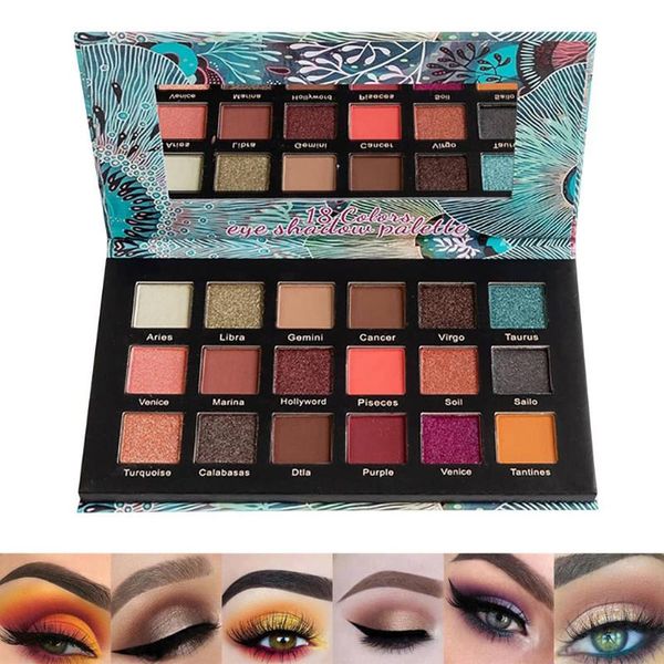 eye shadow 18 colors eyeshadow glitter matte shades professional makeup palette long-lasting make up blendable pigment kit 
eye shadow 18 colors eyeshadow glitter matte shades professional makeup palette long-lasting make up blendable pigment kit