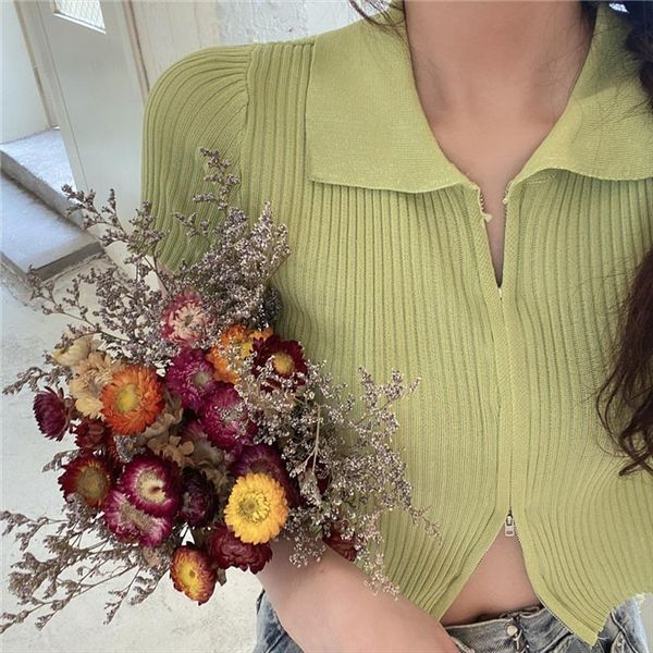 women turn down collar knitted sweater short sleeve cropped zipper slim sweaters cardigans lady knit crop for female, White;black
women turn down collar knitted sweater short sleeve cropped zipper slim sweaters cardigans lady knit crop for female, White;black