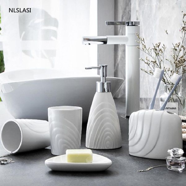 bath accessory set five piece ceramic toiletries bathroom mouth cup toothbrush holder soap dispenser dish decoration accessories
bath accessory set five piece ceramic toiletries bathroom mouth cup toothbrush holder soap dispenser dish decoration accessories