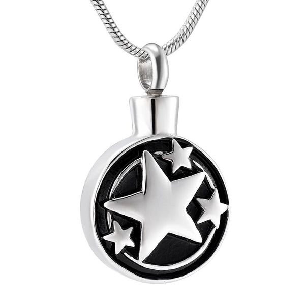 forever love luck star round shape keepsake memorial necklace jewelry cremation ashes urn pendant chains, Silver
forever love luck star round shape keepsake memorial necklace jewelry cremation ashes urn pendant chains, Silver