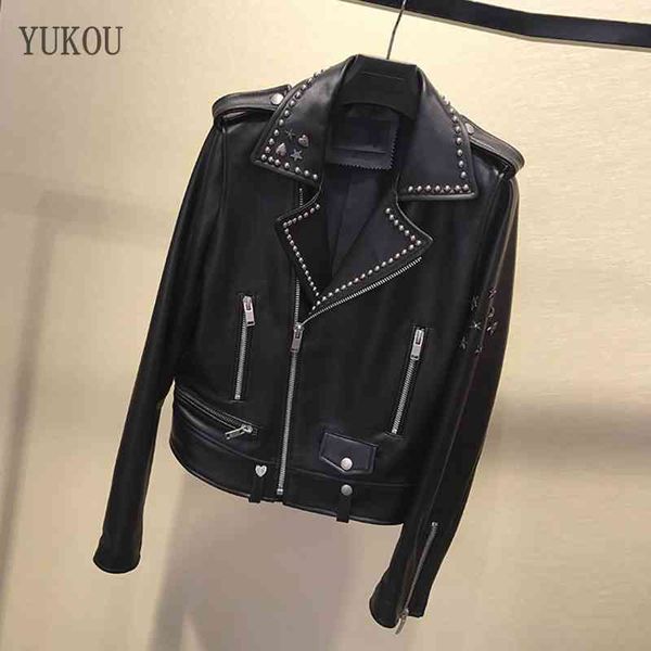 jackets yukou 100%real women coats sheepskin genuine short jacket motorcycle leather clothing rivet decoration, Black;brown
jackets yukou 100%real women coats sheepskin genuine short jacket motorcycle leather clothing rivet decoration, Black;brown