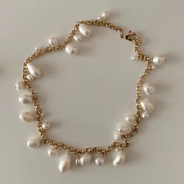euramerican style handmade jewelry natural pearl pendant charm chain personality ladies neck fashion accessories choker necklace chokers, Golden;silver
euramerican style handmade jewelry natural pearl pendant charm chain personality ladies neck fashion accessories choker necklace chokers, Golden;silver