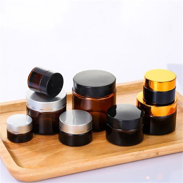 factory outlet 5g 10g 15g 20g 30g 50g empty amber glass jars face cream bottle containers with inner liners and gold silver black lids
factory outlet 5g 10g 15g 20g 30g 50g empty amber glass jars face cream bottle containers with inner liners and gold silver black lids