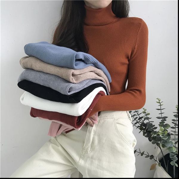 turtleneck warm autumn winter knitted womens sweater femme pull slim high elasticity soft female pullovers, White;black
turtleneck warm autumn winter knitted womens sweater femme pull slim high elasticity soft female pullovers, White;black