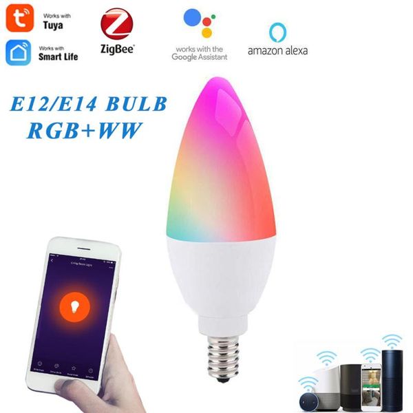smart home control e12/e14 tuya zigbee bulb rgb+w+c dimmable 5w light led candle life app voice for alexa echo google
smart home control e12/e14 tuya zigbee bulb rgb+w+c dimmable 5w light led candle life app voice for alexa echo google