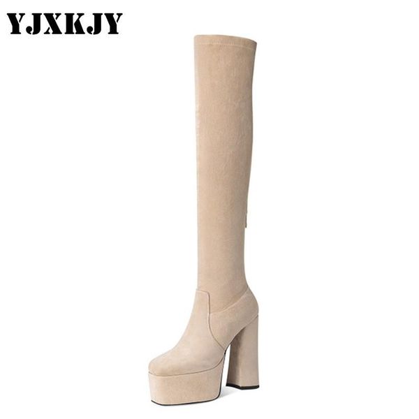 boots yjxkjy thigh high side zipper elastic microfiber heels platform women knee party club ladies shoes, Black
boots yjxkjy thigh high side zipper elastic microfiber heels platform women knee party club ladies shoes, Black