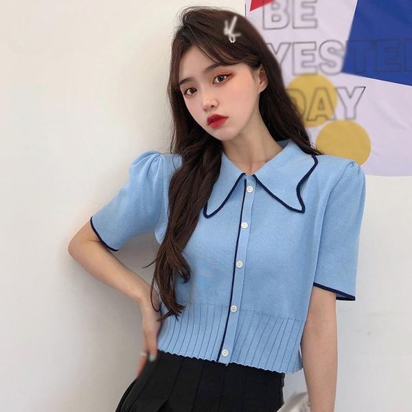 women's t-shirt urn down collar button summer women short sleeve t-shirts knitted cardigan t, White
women's t-shirt urn down collar button summer women short sleeve t-shirts knitted cardigan t, White