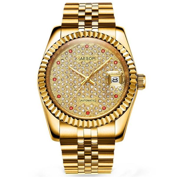 wristwatches aesop men japan automatic watches sapphire luxury mechanical wristwatch stainless steel waterproof clock male relogio masculino, Slivery;brown
wristwatches aesop men japan automatic watches sapphire luxury mechanical wristwatch stainless steel waterproof clock male relogio masculino, Slivery;brown