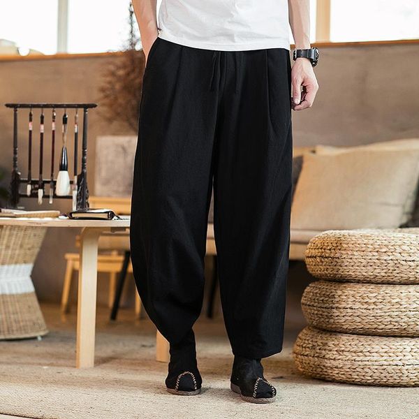 drop men oversize wide leg pants 2021 mens straight casual harem chinese style cotton male men's, Black
drop men oversize wide leg pants 2021 mens straight casual harem chinese style cotton male men's, Black