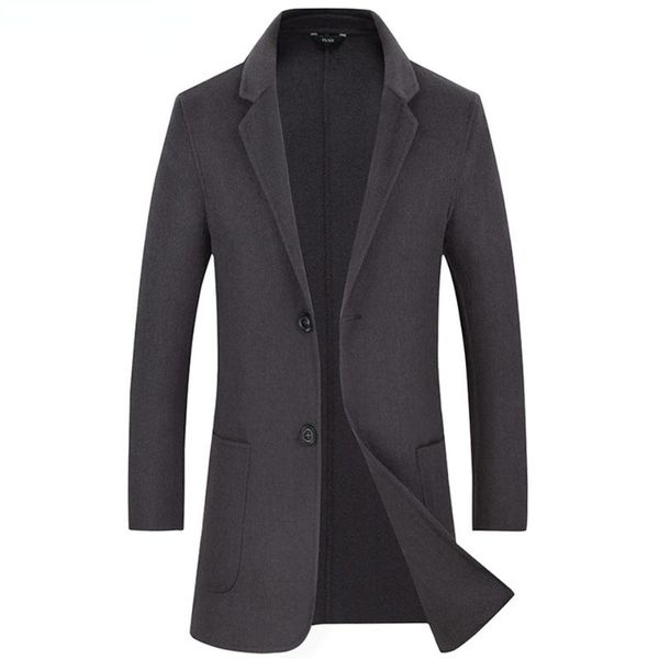 men's wool & blends men double-faced woolen overcoat quality two buttons male suit jacket grey crease resistant warm pockets man long c, Black
men's wool & blends men double-faced woolen overcoat quality two buttons male suit jacket grey crease resistant warm pockets man long c, Black