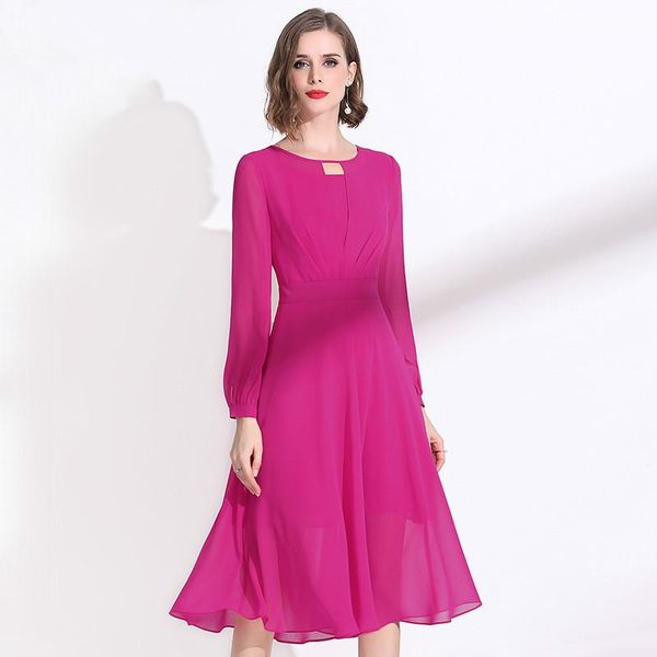 casual dresses chiffon dress women 2021 spring rose red elegant claasy lady long sleeve round neck slim a-line midi -xxl, Black;gray
casual dresses chiffon dress women 2021 spring rose red elegant claasy lady long sleeve round neck slim a-line midi -xxl, Black;gray