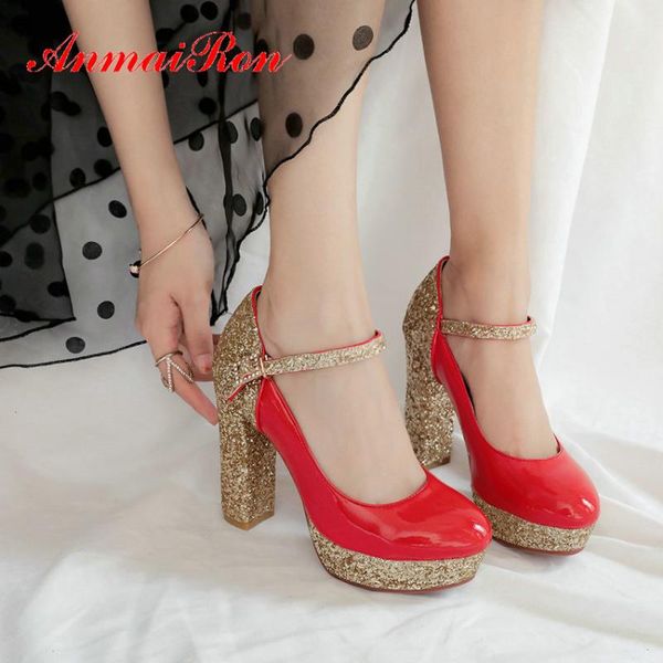 dress shoes anmairon basic pu high heel round toe patent leather booties buckle strap wedding fashion spring/autumn women, Black
dress shoes anmairon basic pu high heel round toe patent leather booties buckle strap wedding fashion spring/autumn women, Black