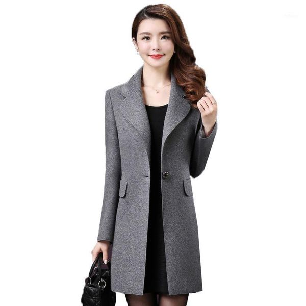 women's wool & blends 2021autumn winter ladies woolen coat mid long temperament is windbreakers receive waist female, Black
women's wool & blends 2021autumn winter ladies woolen coat mid long temperament is windbreakers receive waist female, Black